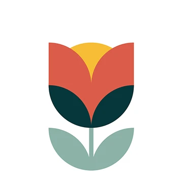 Graphisme modulaire tulipe